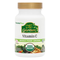 Витамин С органический, VITAMIN C, 500 мг, Natures Plus, 60 Вегетарианских Капсул