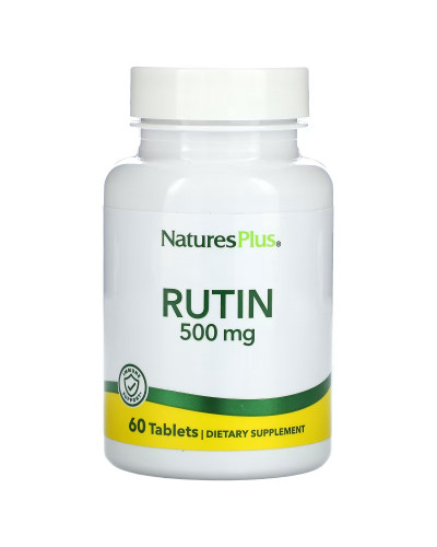 Рутин, 500 мг, Rutin, Natures Plus, 60 таблеток