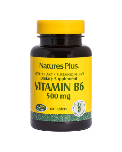 Вітамін B6, 500 мг, Natures Plus, 90 таблеток