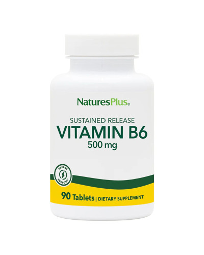 Вітамін B6, 500 мг, Natures Plus, 90 таблеток Вітамін B6, 500 мг, Natures Plus, 90 таблеток