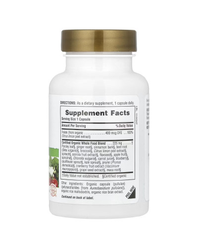 Фолат, 400 мкг, Folate, Source of Life Garden, Natures Plus, 60 вегетаріанських капсул