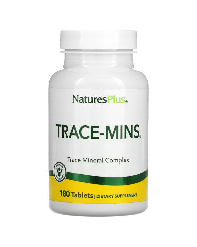 Комплекс микроэлементов, Trace-Mins, Trace Mineral Complex, Natures Plus, 180 таблеток