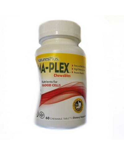 УЦІНКА Комплекс для підтримки Оптимального Здоров'я Крові, Hema-Plex, Natures Plus, Ягідне Асорті, 60 жувальних пастилок (вм'ятини)