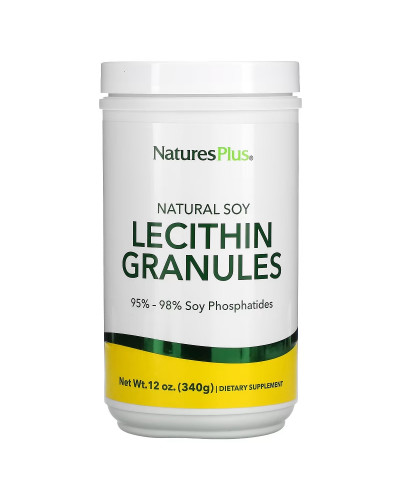 Соевый Лецитин в Гранулах, Natural Soy Lecithin Granules, Natures Plus, 340 гр