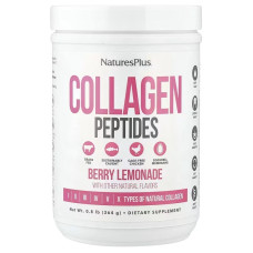 Пептиді колагену, смак ягідного лимонаду, Collagen Peptides, Natures Plus, 364 гр