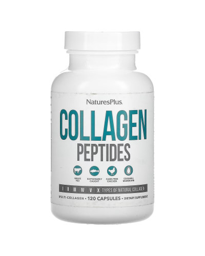 Коллагеновые пептиды, Collagen Peptides, Natures Plus, 120 капсул