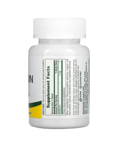 Мелатонін Швидкодіючий, 1 мг, Fast Acting Melatonin, Natures Plus, 90 таблеток