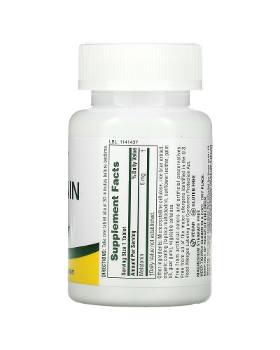 Мелатонін Швидкодіючий, 5 мг, Fast Acting Melatonin, Natures Plus, 90 таблеток