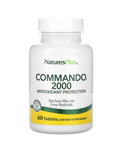 Антиоксидантная защита, Commando 2000, Natures Plus, 60 таблеток