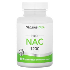 NAC N-ацетил L-цистеин, 600 мг в каждой, Pro NAC 1200, Natures Plus, 60 капсул