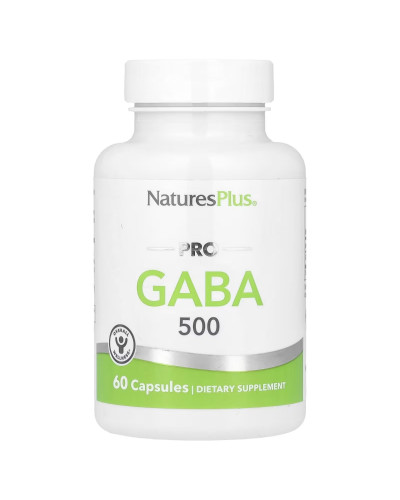 GABA (Гамма-аминомасляная кислота), 500 мг, PRO GABA, Natures Plus, 60 капсул