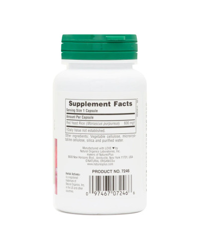 Красный Дрожжевой Рис 600мг, Herbal Actives, Natures Plus, 60 вегетарианских капсул Красный Дрожжевой Рис 600мг, Herbal Actives, Natures Plus, 60 вегетарианских капсул
