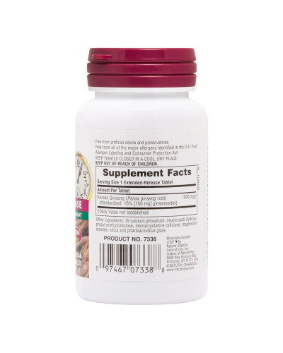 Экстракт Корня Женьшеня 1000мг, Herbal Actives, Natures Plus, 30 таблеток