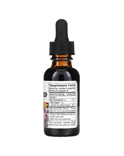 Экстракт виноградных косточек, 25 мг, без спирта, Grape Seed, Natures Plus, 30 мл