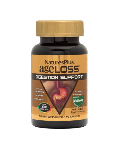 Підтримка шлунково-кишкового тракту AGELOSS, DIGESTIVE SUPPORT, Natures Plus, 90 капсул