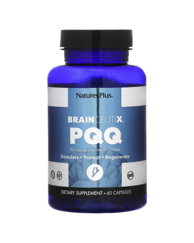 Пірролохінолінхінон PQQ, 20 мг, BrainCeutix, Natures Plus, 60 капсул