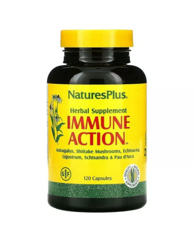 Імуностимулюючий комплекс, Immune Action, Natures Plus, 120 рослинних капсул