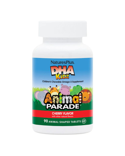 Омега для дітей, Смак Вишні, DHA for Kids, Animal Parade, Natures Plus, 90 жувальних таблеток у формі тварин