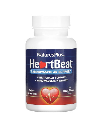 Комплекс для Підтримки Серцево-Судинної Системи, Heart Beat, Natures Plus, 90 таблеток