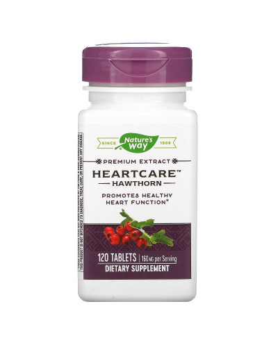 Боярышник, 80 мг, HeartCare, Hawthorn, Nature's Way, 120 таблеток
