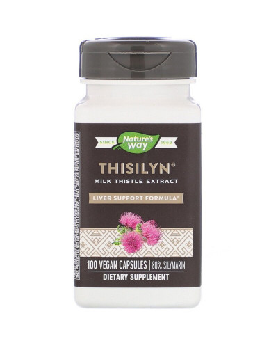 Розторопша Екстракт, Thisilyn, Milk Thistle, Liver Support Formula, Nature's Way, 100 вегетаріанських капсул