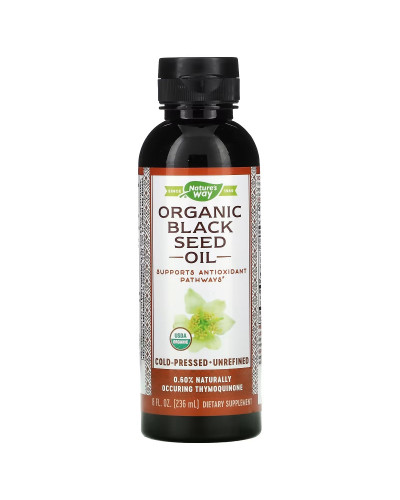 Органическое масло семян черного тмина, Black Seed Oil, Nature's Way, 236 мл