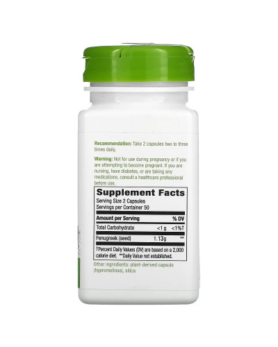 Пажитник, Fenugreek Seed, Nature's Way, 610 мг, 100 капсул