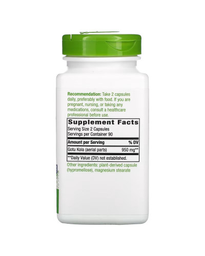 Готу Кола, Gotu Kola Herb, 950 мг, Nature's Way, 180 Капсул Готу Кола, Gotu Kola Herb, 950 мг, Nature's Way, 180 Капсул