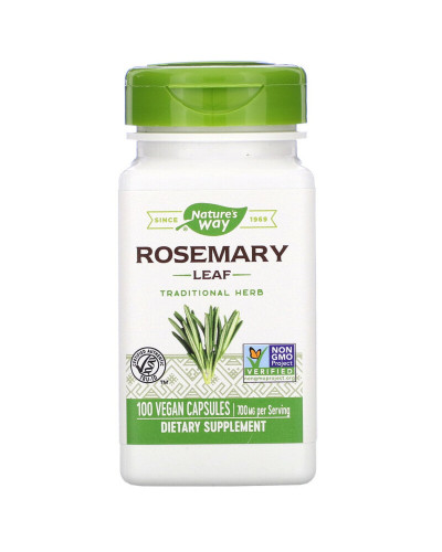 Розмарин, 350 мг, Rosemary Leaves, Nature's Way, 100 капсул