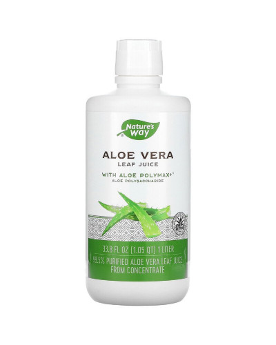 Алоэ вера органический сок, Aloe Vera, Leaf Juice, Nature's Way, 1000 мл