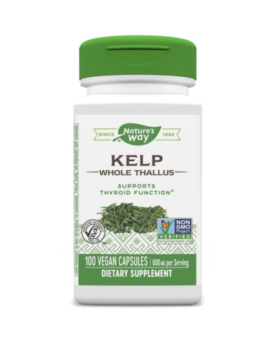 Ламинария, Kelp, Nature's Way, 600 мг, 100 капсул