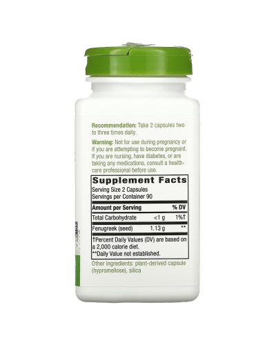 Пажитник, Fenugreek Seed, Nature's Way, 610 мг, 180 капсул