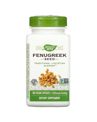 Пажитник, Fenugreek Seed, Nature's Way, 610 мг, 180 капсул
