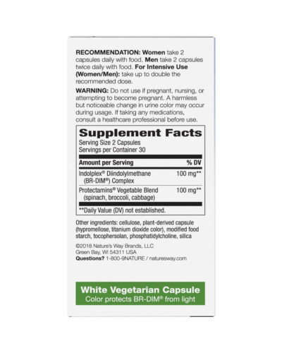 Метаболизм эстрогенов, DIM-plus, Estrogen Metabolism, Nature's Way, 60 вегетарианских капсул