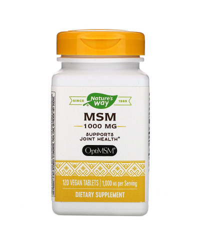 МСМ, 1000 мг, Opti MSM, Nature's Way, 120 вегетарианских таблеток