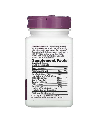Поддержка Вен, Leg Veins Support Blend, Nature's Way, 120 капсул