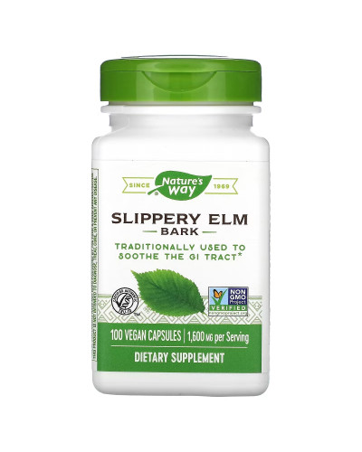 Скользкий Вяз, Slippery Elm Bark, Nature's Way, 400 мг 100 капсул