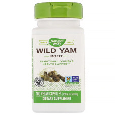 Дикий Ямс, 700 мг, Wild Yam Root, Nature's Way, 100 веганских капсул