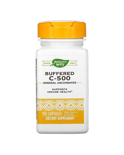 Вітамін C буферізованний, 500 мг, Buffered C-500, Nature's Way, 100 капсул