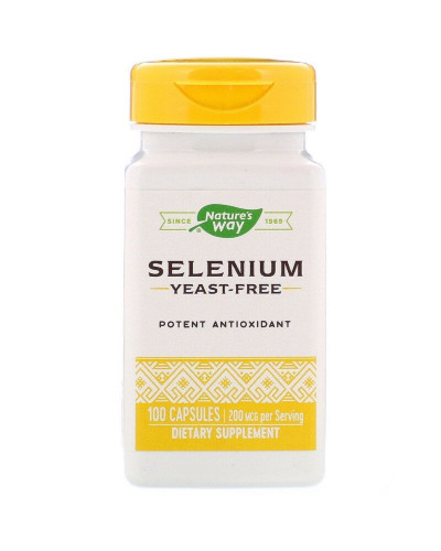 Селен, Selenium, 200 мкг, Nature's Way, 100 капсул