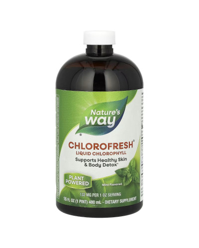 Рідкий Хлорофіл, Liquid Chlorophyll, Nature's Way, (м'ятний смак), 473.2 мл.