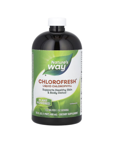 Рідкий Хлорофіл, Liquid Chlorophyll, Nature's Way, (НЕ ароматизований), 473 Мл