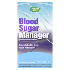Контроль сахара в крови, Blood Sugar Manager, Nature's Way, 60 таблеток