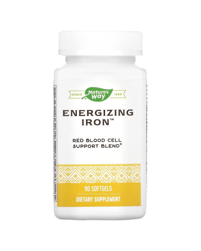 Залізо енергетичне, Energizing Iron, Nature's Way, 90 гелевих капсул