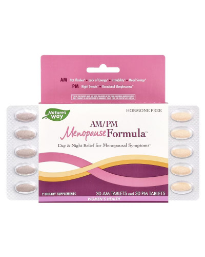 УЦІНКА Жіноче здоров'я при менопаузі, день/ніч, AM/PM Menopause Formula, Nature's Way, 60 таблеток (м'ята коробка)