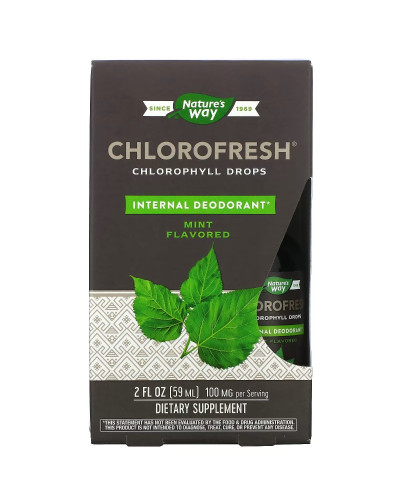 Хлорофіл у краплях, смак м'яти, Chlorofresh, Chlorophyll Drops, Nature's Way, 59 мл
