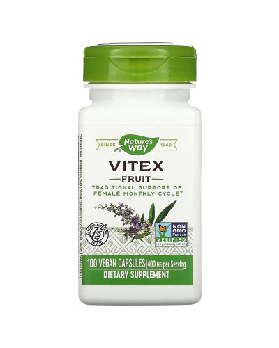 Витекс, Vitex Fruit, 400 mg, Nature's Way, 100 Капсул