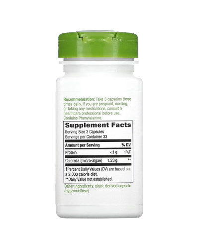 Хлорелла, 1230 мг, Chlorella, Micro-Algae, Nature's Way, 100 вегетаріанських капсул