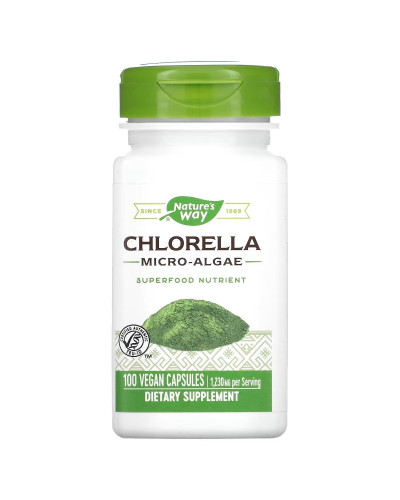 Хлорелла, 1230 мг, Chlorella, Micro-Algae, Nature's Way, 100 вегетаріанських капсул
