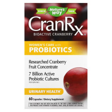 Клюква биоактивная с пробиотиком, женское здоровье, CranRx, Women's Care with Probiotics, Nature's Way, 60 вегетарианских капсул